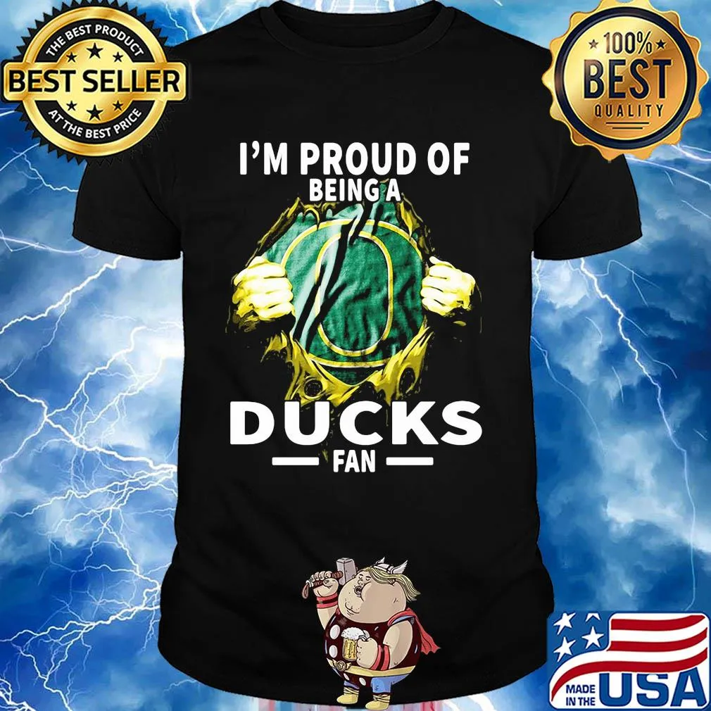 Blood insides I'm proud of being a oregon ducks fan shirt