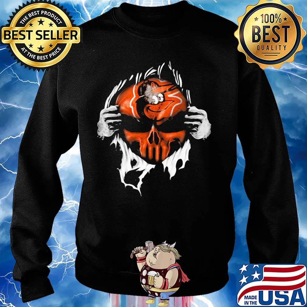 Blood insides skull baltimore orioles baseball s Sweater