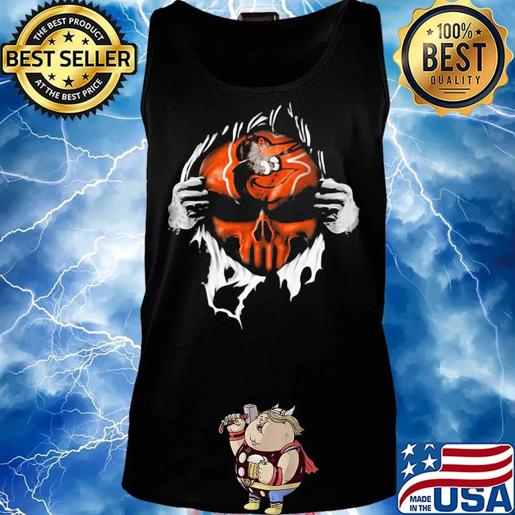 Blood insides skull baltimore orioles baseball s Tank top