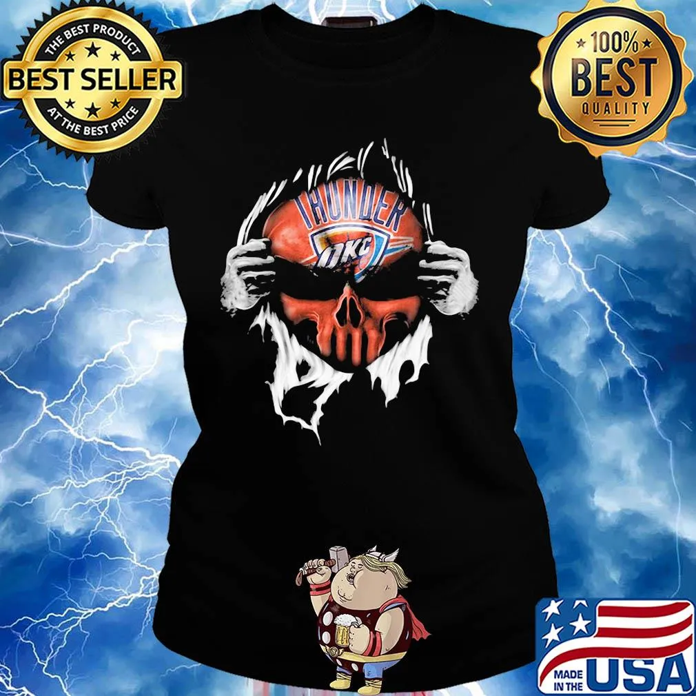 Blood insides skull oklahoma city thunder s Ladies tee