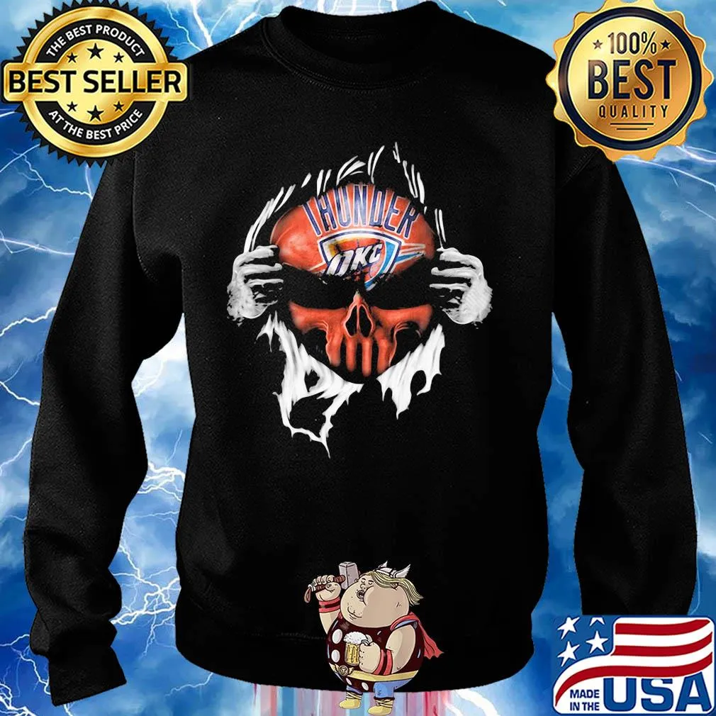 Blood insides skull oklahoma city thunder s Sweater