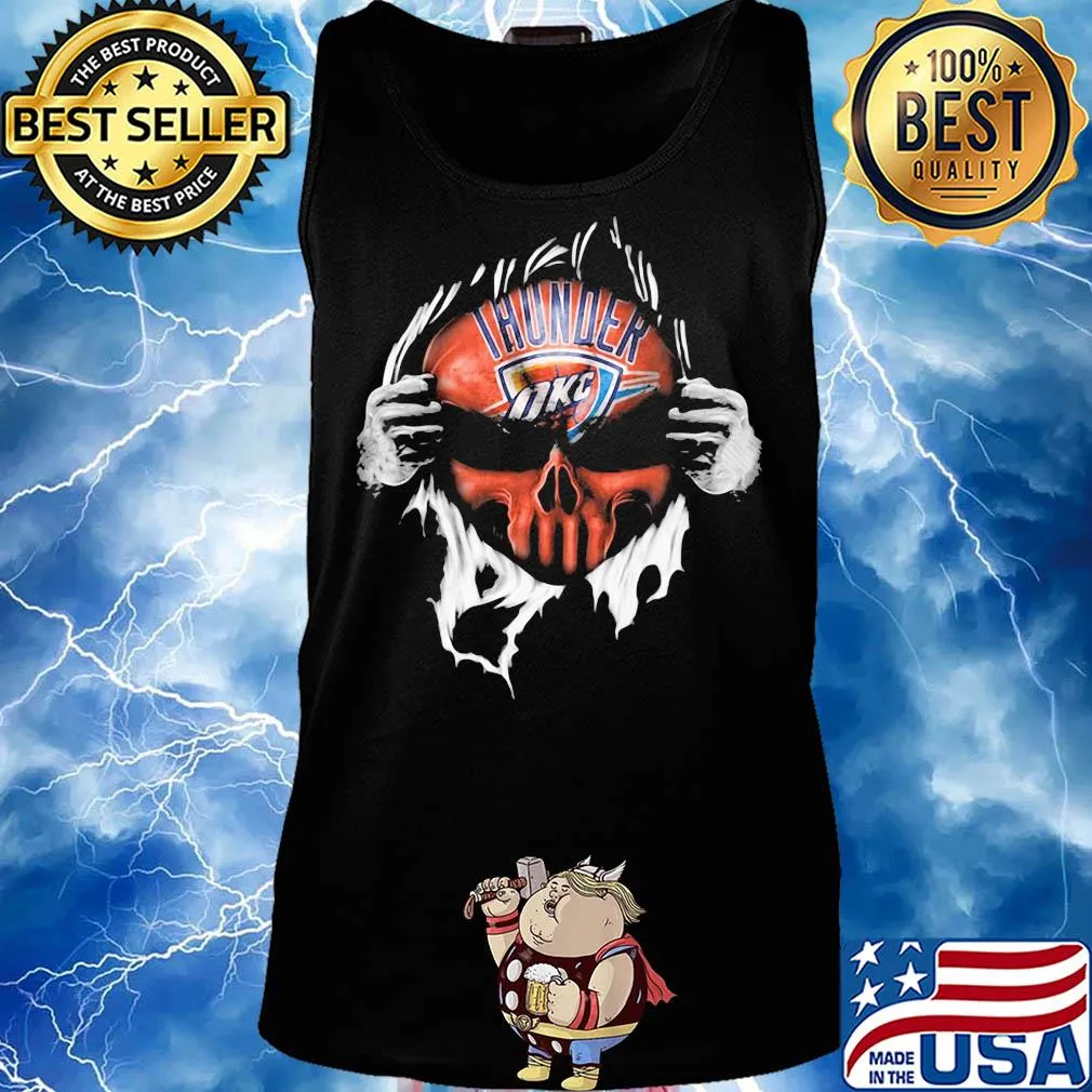 Blood insides skull oklahoma city thunder s Tank top