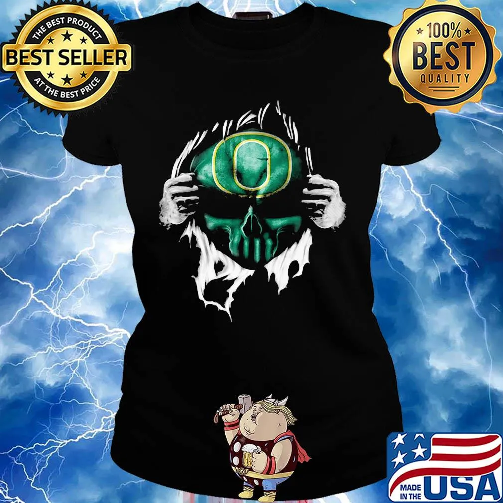 Blood insides skull oregon ducks s Ladies tee