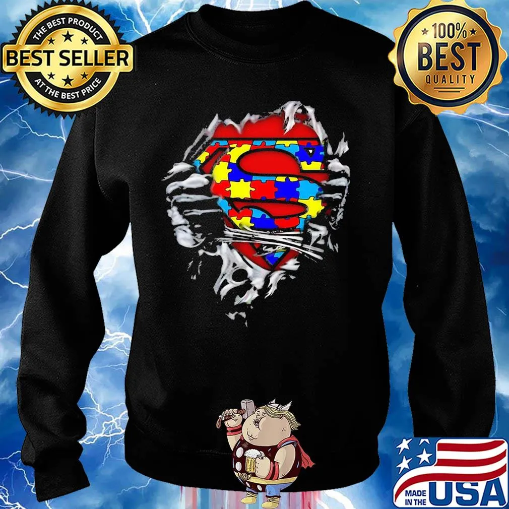 Blood insides superman autism awareness s Sweater