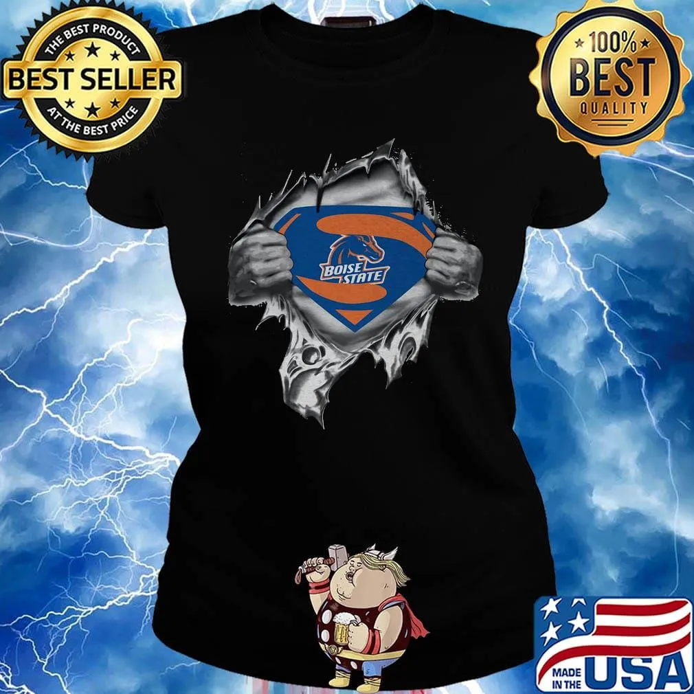Blood insides superman boise state broncos s Ladies tee