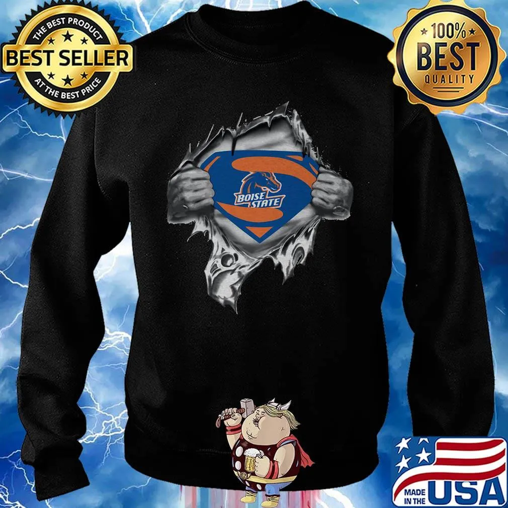 Blood insides superman boise state broncos s Sweater