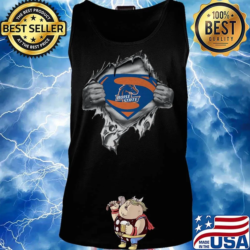 Blood insides superman boise state broncos s Tank top
