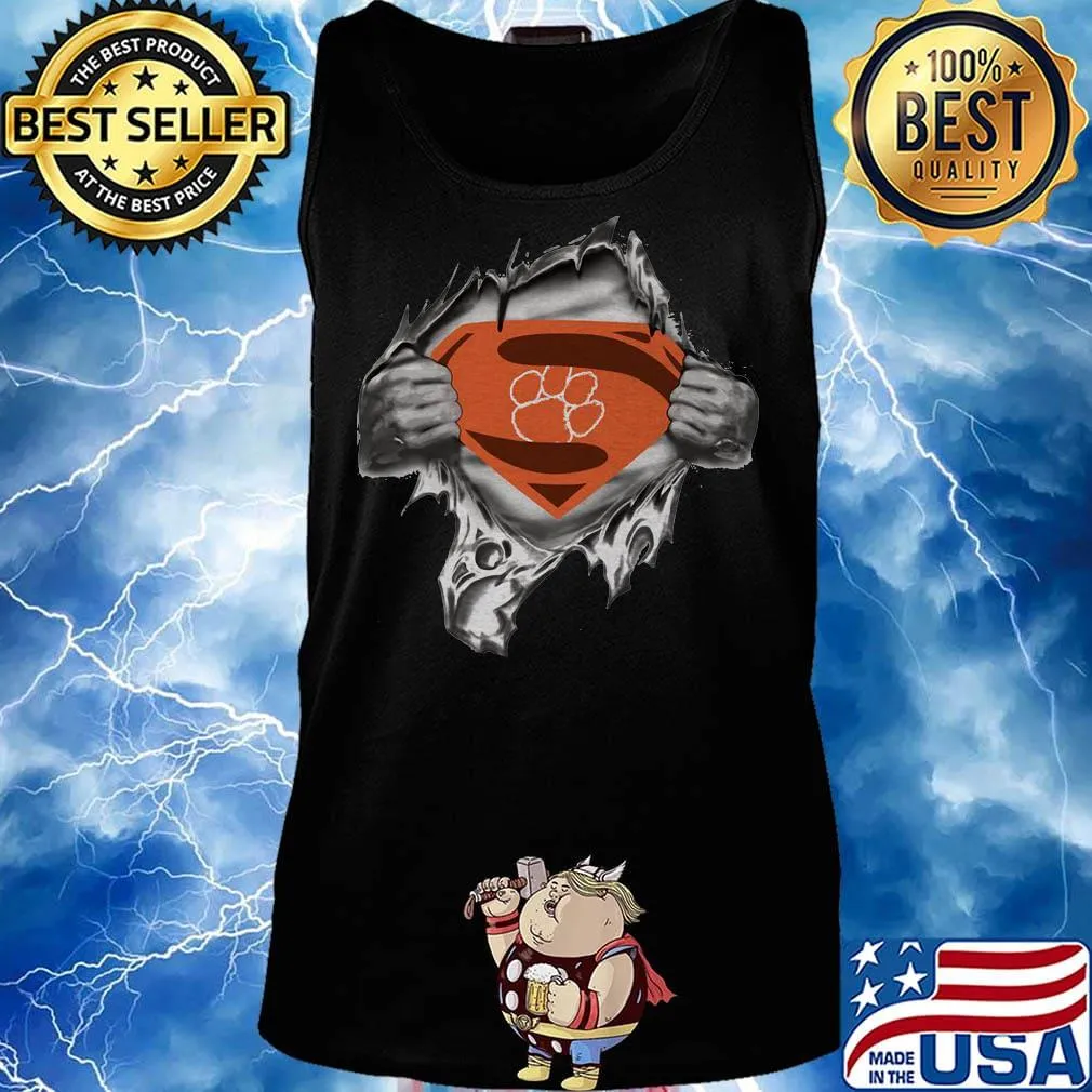 Blood insides superman clemson tigers s Tank top