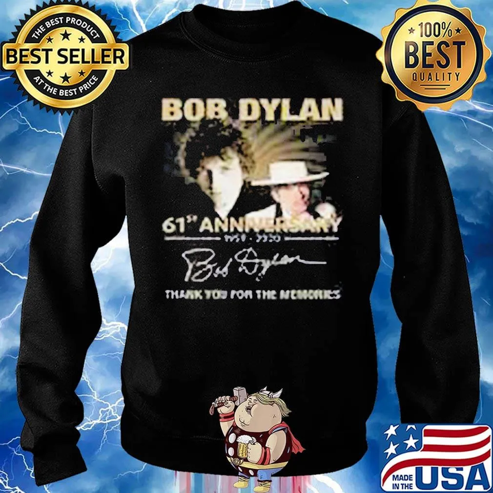 Bob dylan 61st anniversary 1959 2020 thank you for the memories signature lights s Sweater