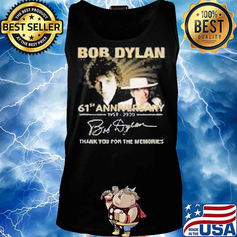 Bob dylan 61st anniversary 1959 2020 thank you for the memories signature lights s Tank top