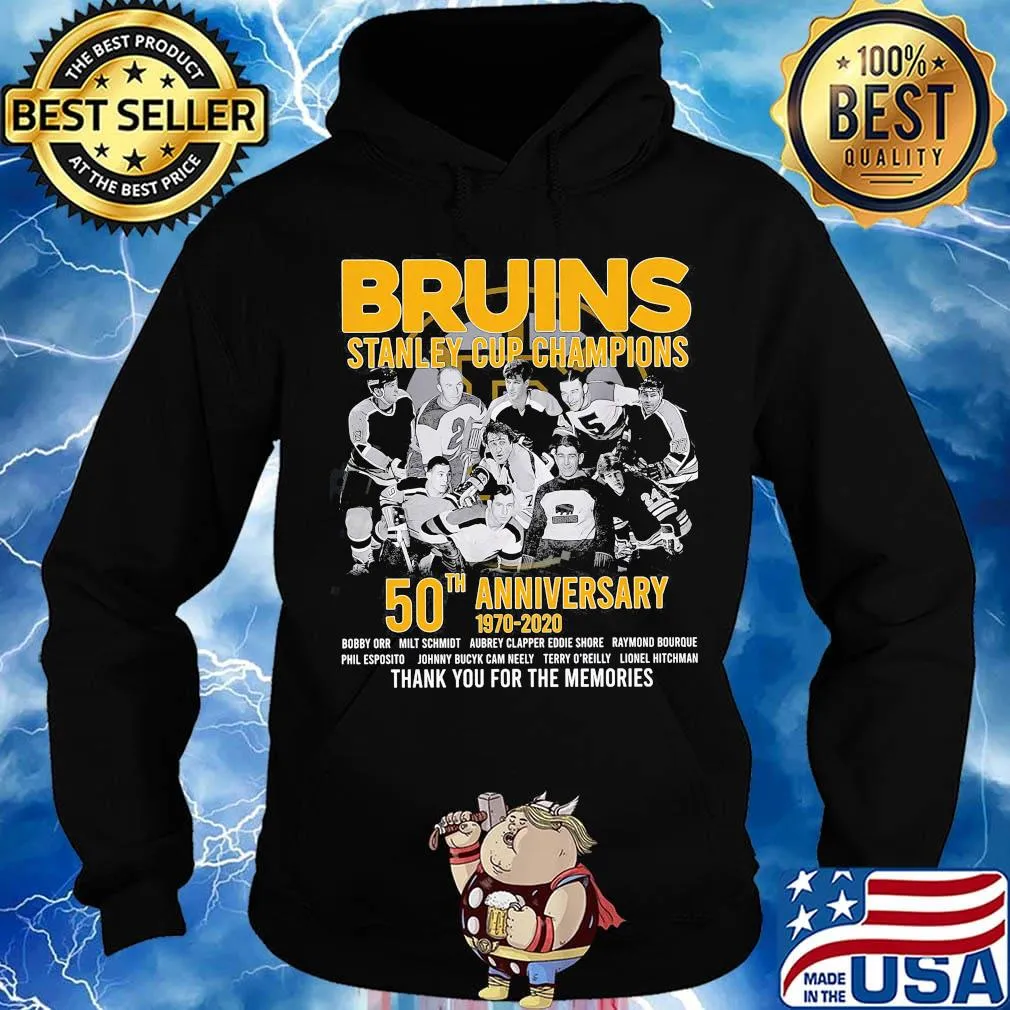 Boston bruins stanley cup champions 50th anniversary 1970 2020 thank you for the memories s Hoodie