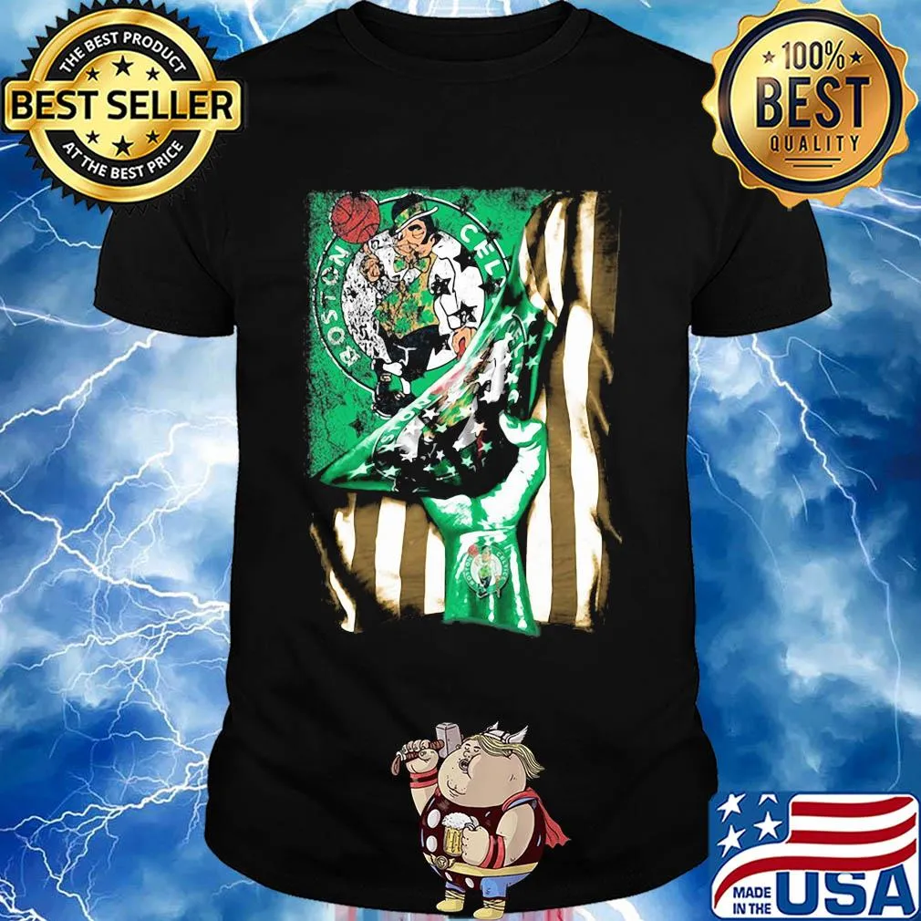 Boston celtics american flag independence day shirt