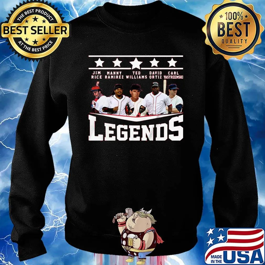 Boston red sox baseball legends rice manny williams david carl fan stars s Sweater