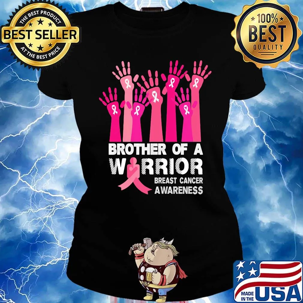 Brother of a warrior breast cancer awareness s Ladies tee