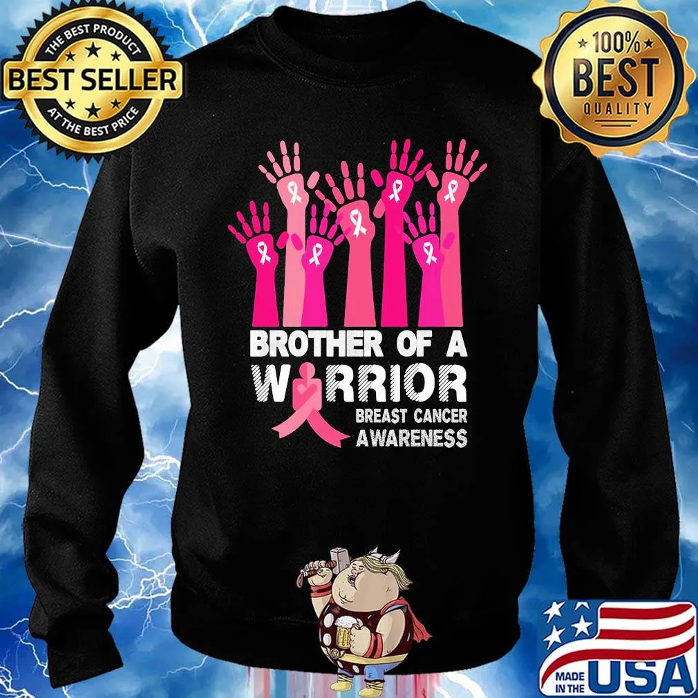 Brother of a warrior breast cancer awareness s Sweater