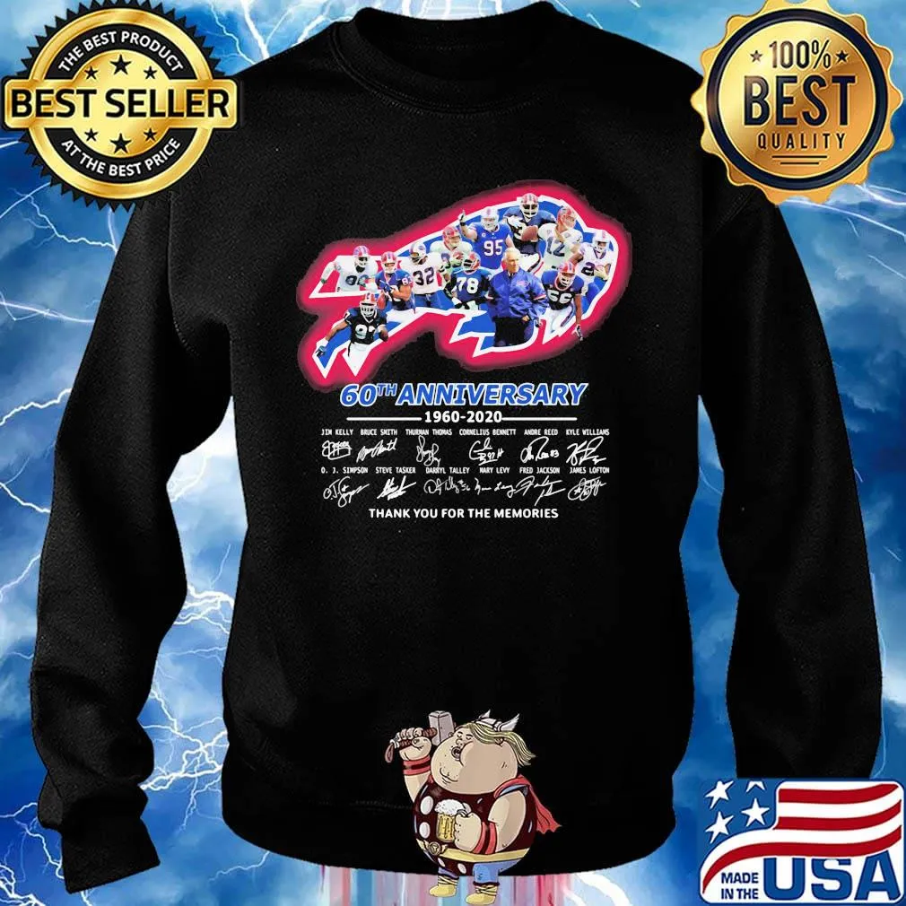 Buffalo bulls 60th anniversary 1960 2020 thank you for the memories signatures s Sweater