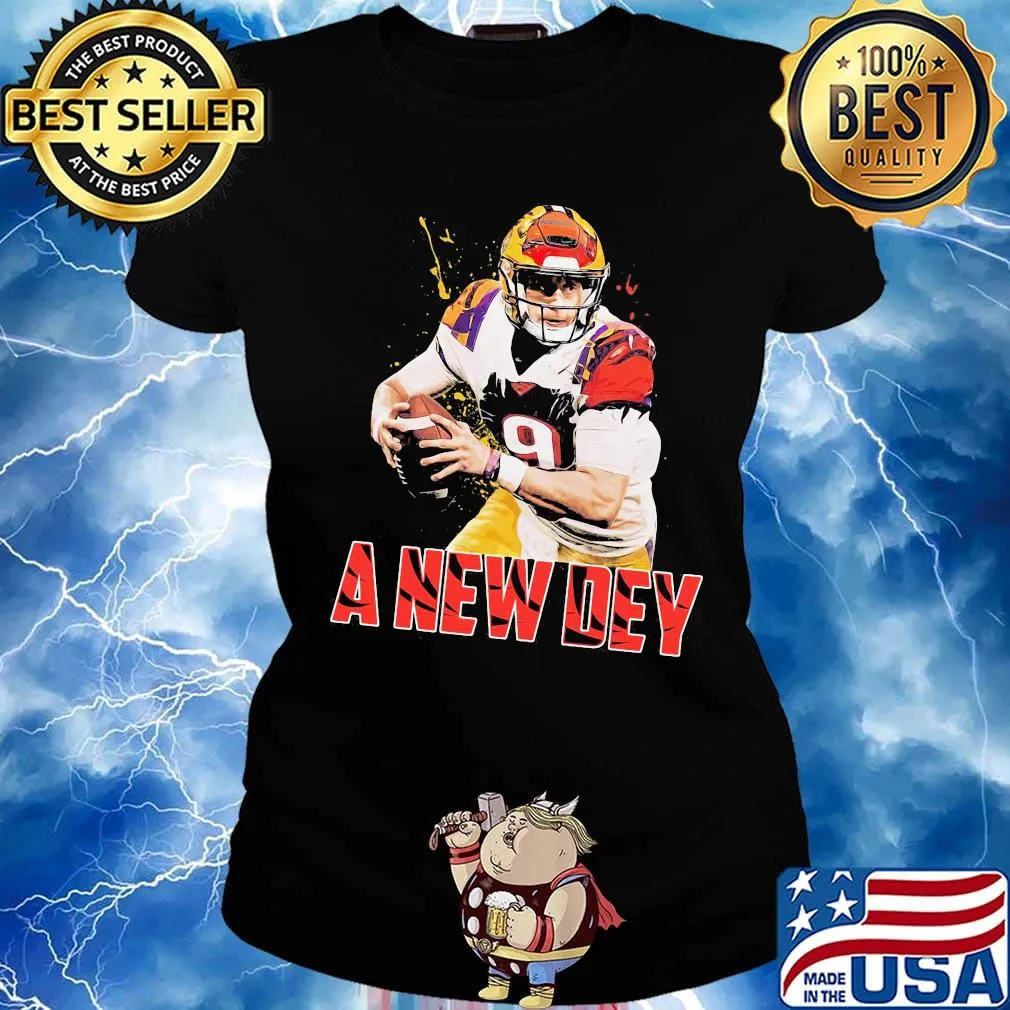 Burrow a new dey joe 9 cincinnati bengals football team s Ladies tee