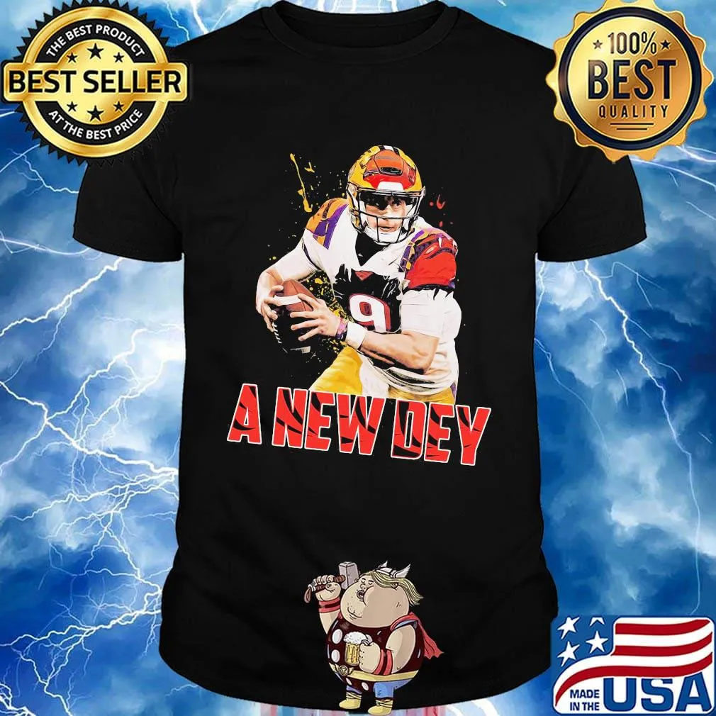 Burrow a new dey joe 9 cincinnati bengals football team shirt
