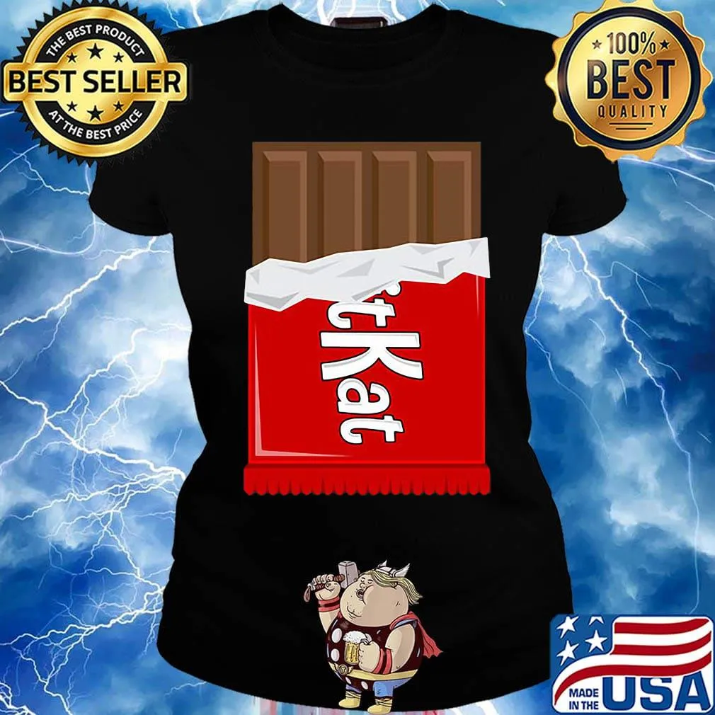 Chocolate kitkat bar funny halloween outfit cosplay s Ladies tee