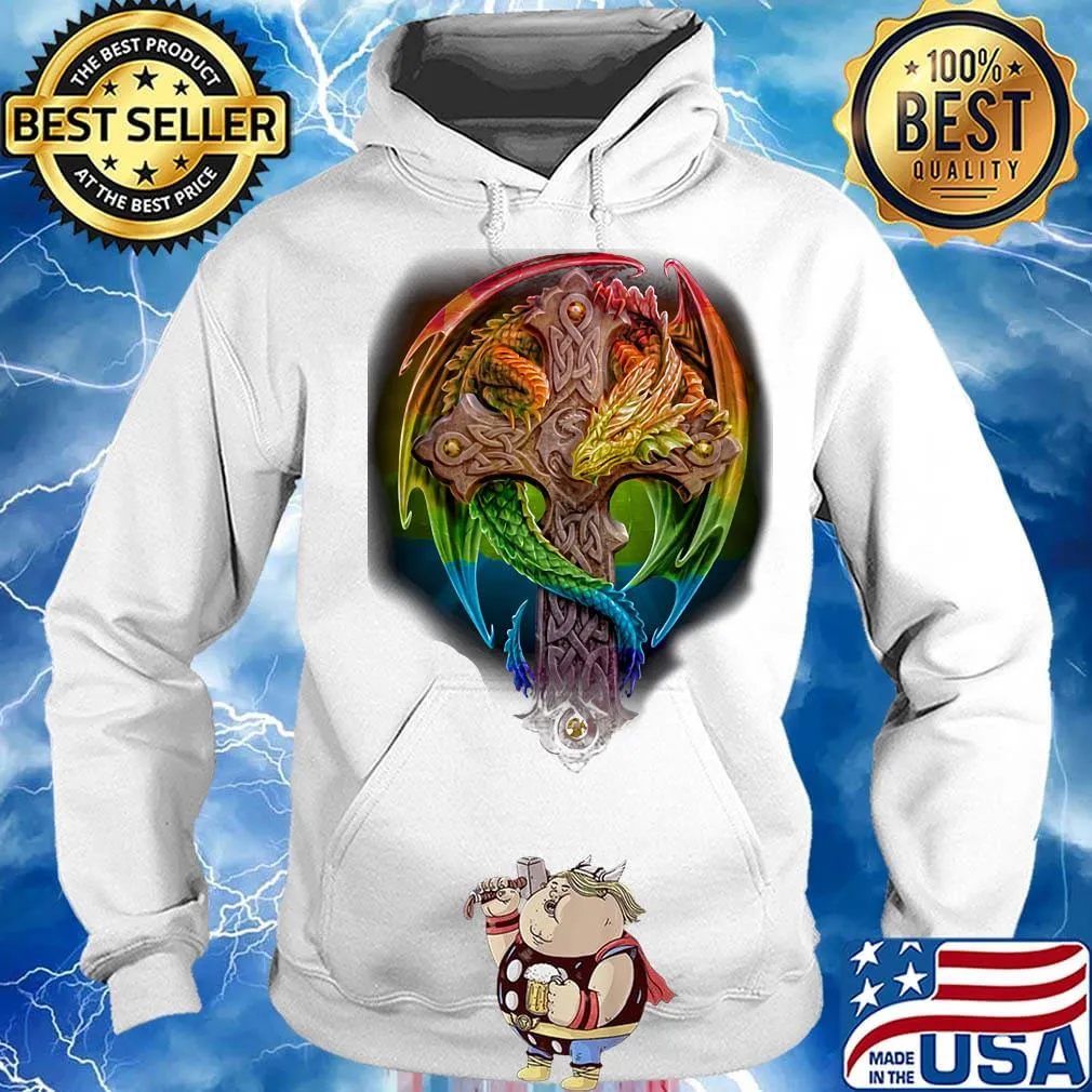Cross Dragon LGBT Color Shirt Hoodie