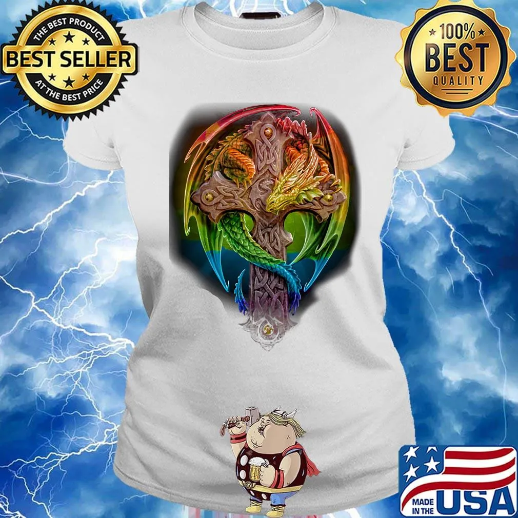 Cross Dragon LGBT Color Shirt Ladies tee