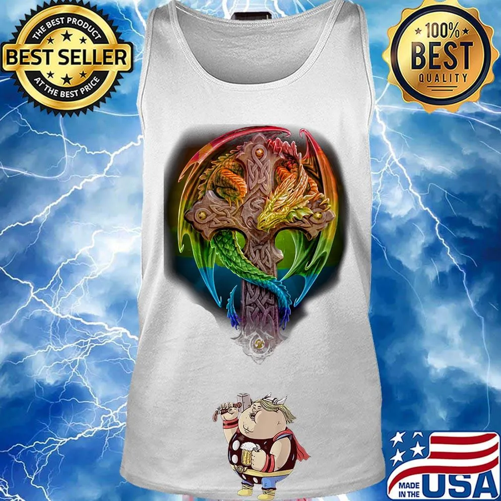 Cross Dragon LGBT Color Shirt Tank top