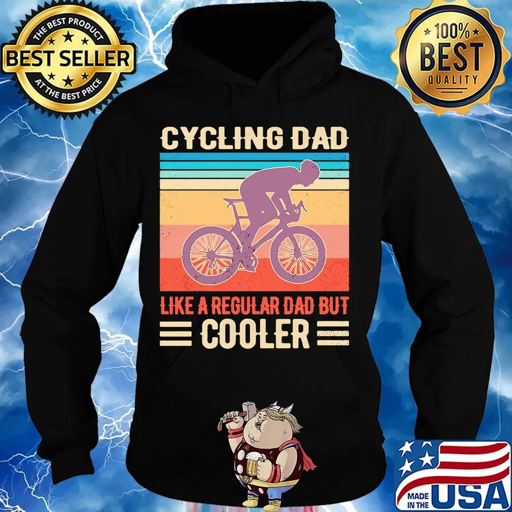 Cycling dad like a regular dad but cooler happy father's day vintage retro s Hoodie