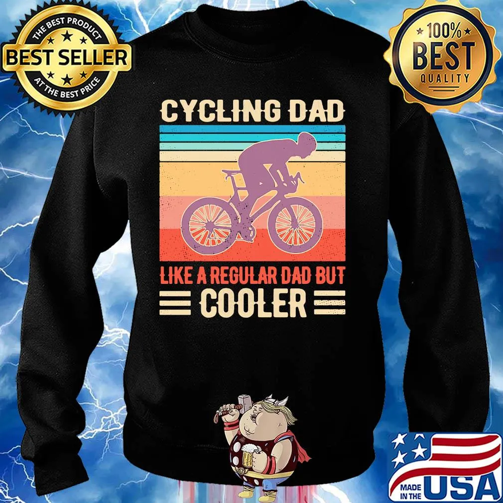 Cycling dad like a regular dad but cooler happy father's day vintage retro s Sweater
