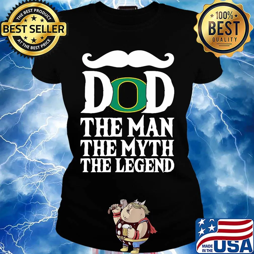 Dad the man the myth the legend oregon ducks happy father's day beard s Ladies tee