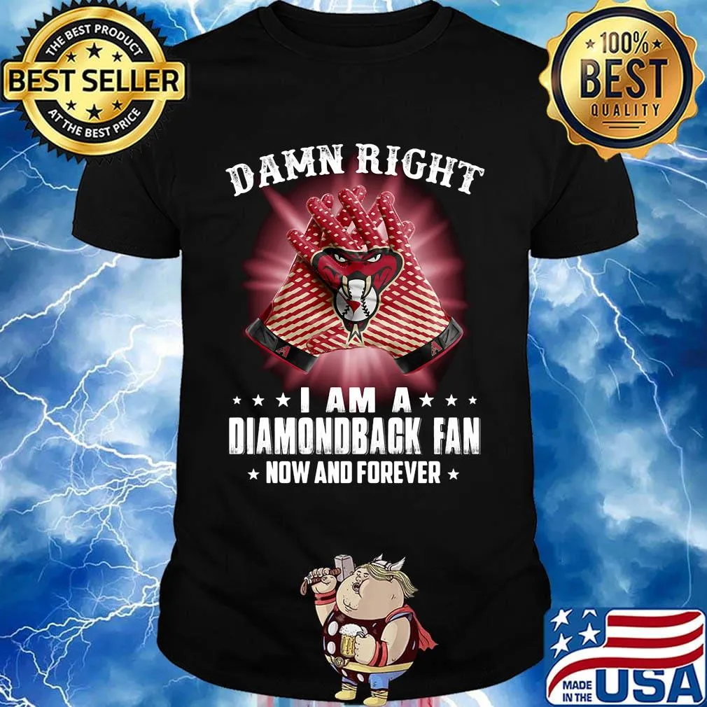 Damn right i am a arizona diamondbacks fan now and forever stars shirt