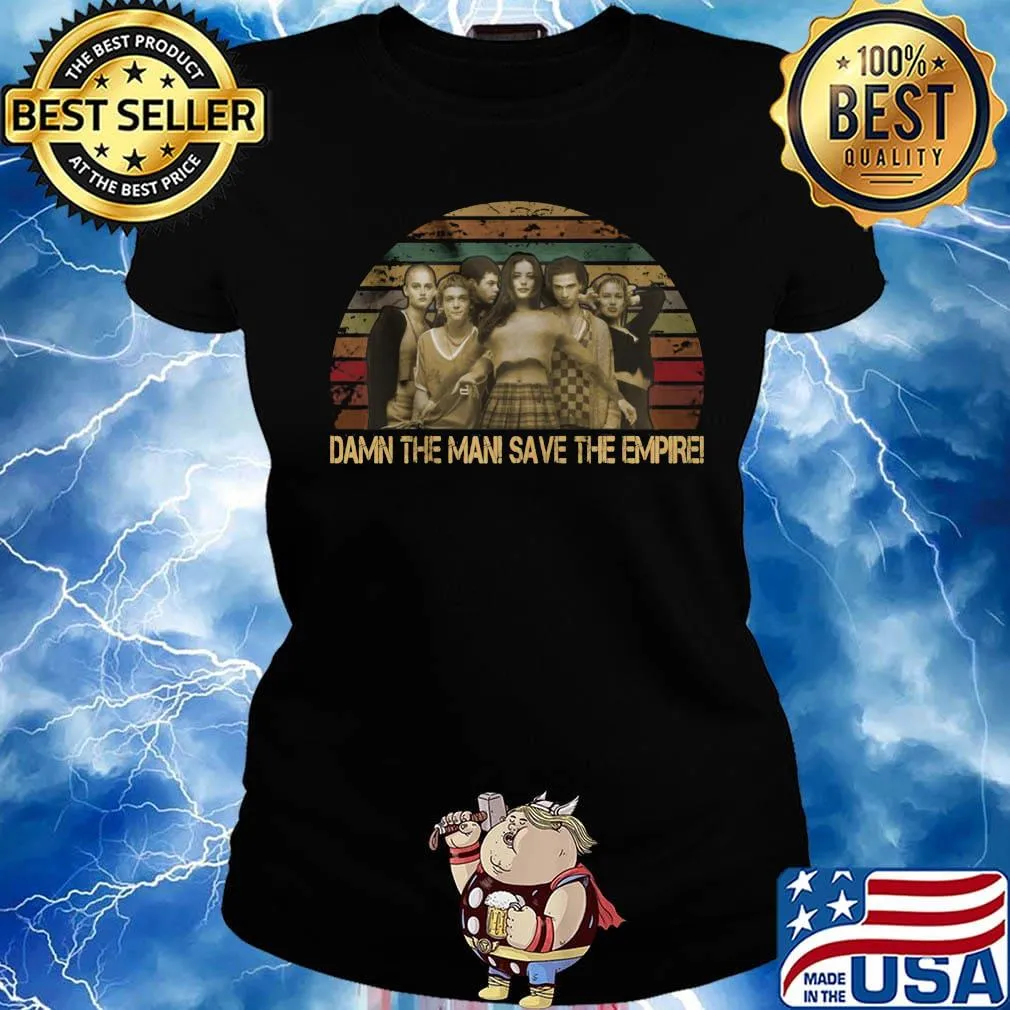 Damn the man save the empire vintage retro s Ladies tee