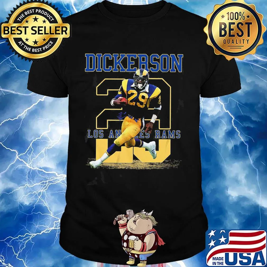 Dickerson 28 los angles rams team football player shirt