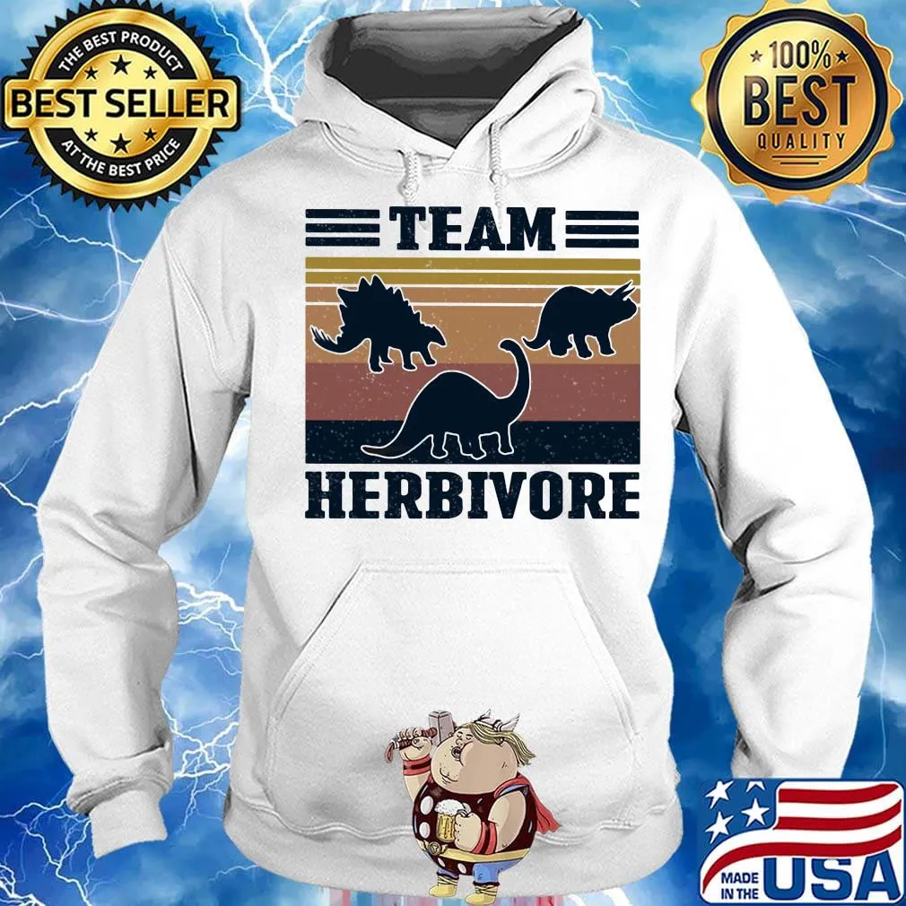 Dinosaur team herbivore vintage retro s Hoodie