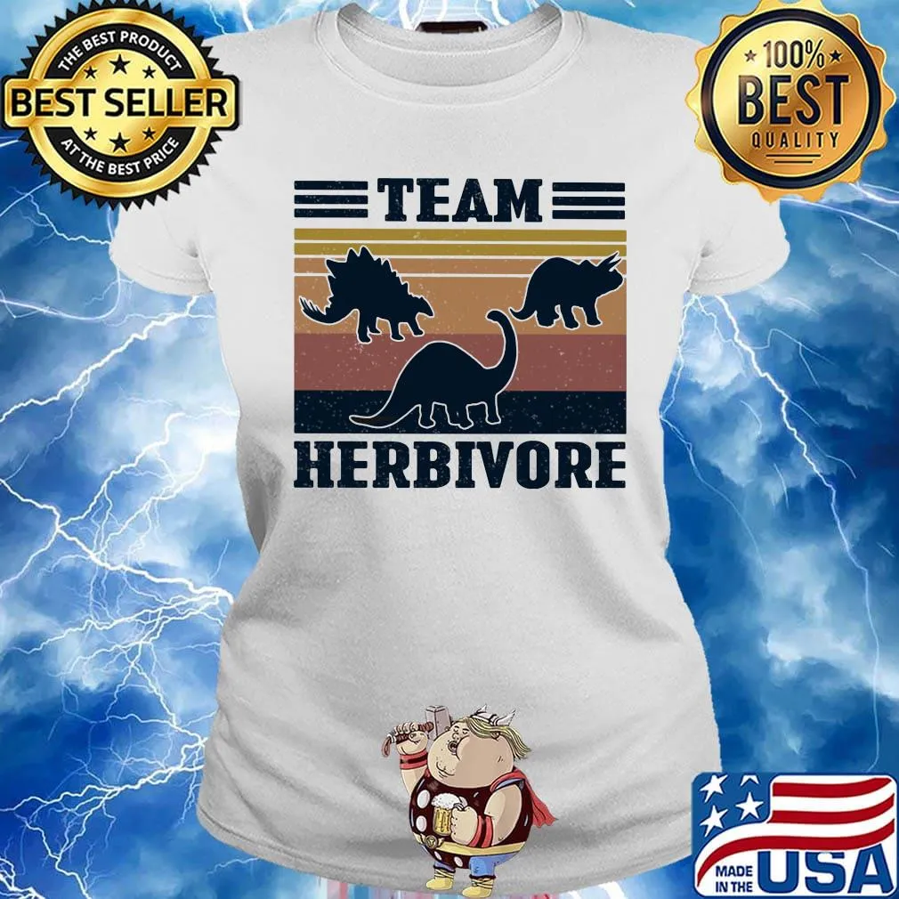 Dinosaur team herbivore vintage retro s Ladies tee