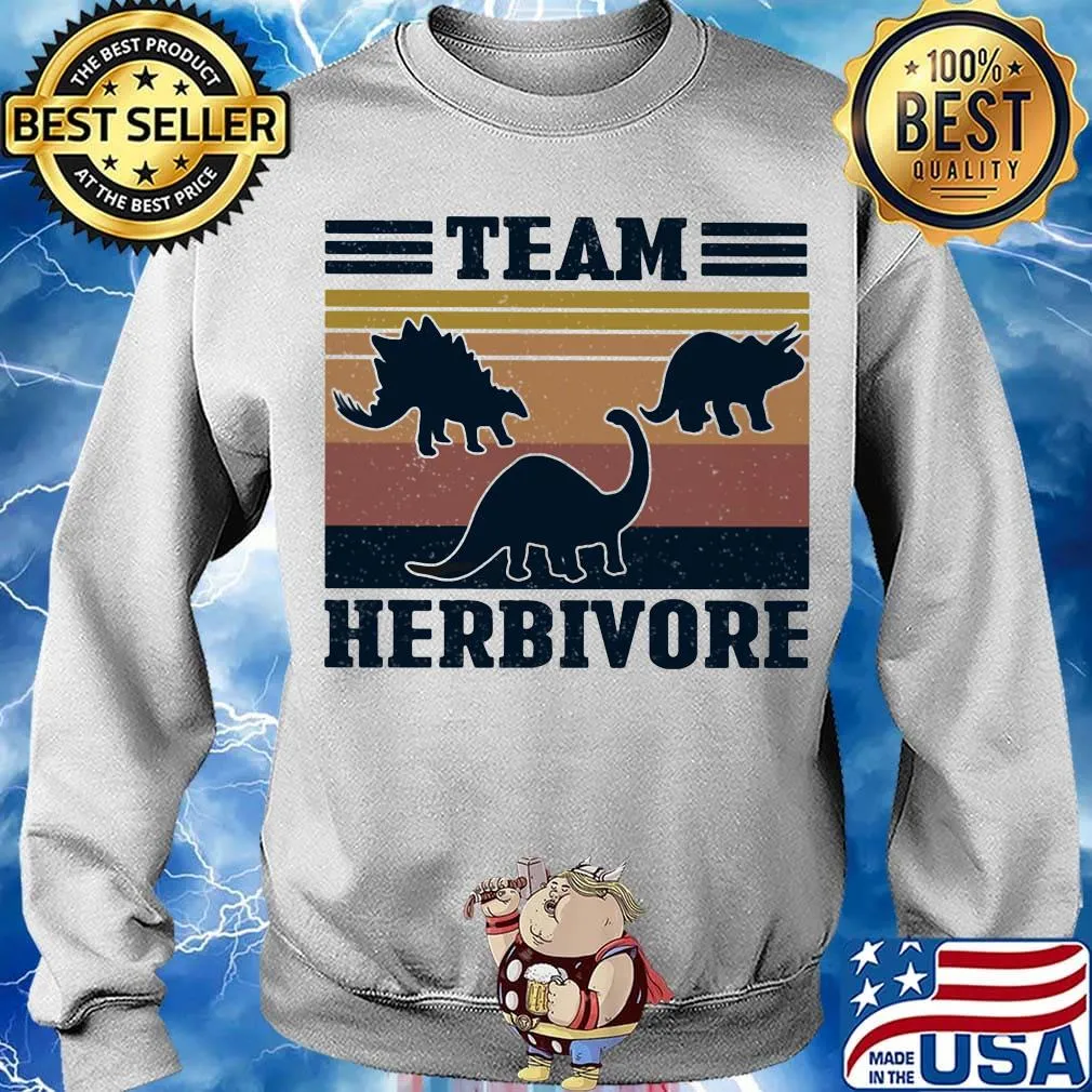 Dinosaur team herbivore vintage retro s Sweater