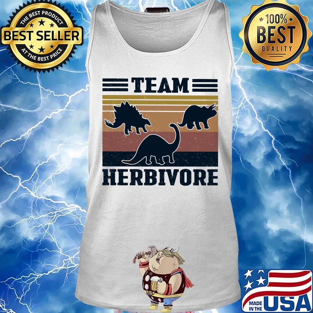 Dinosaur team herbivore vintage retro s Tank top