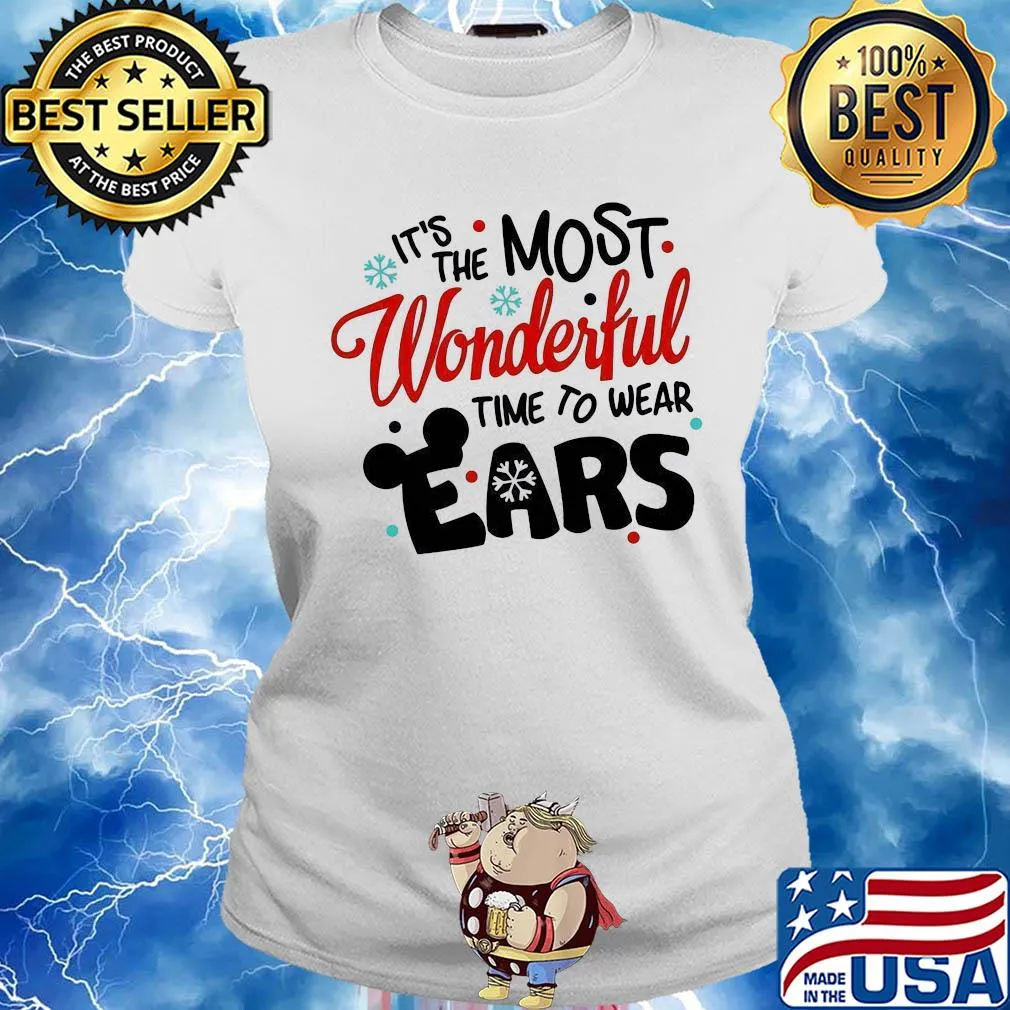 Disney it's the most wonderful time to wear ears s Ladies tee