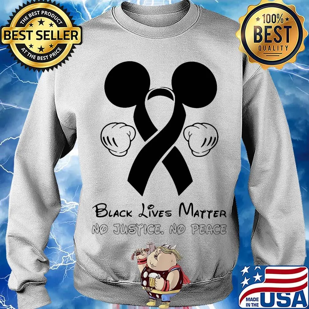 Disney mickey mouse black lives matter no justice no peace cancer awareness s Sweater