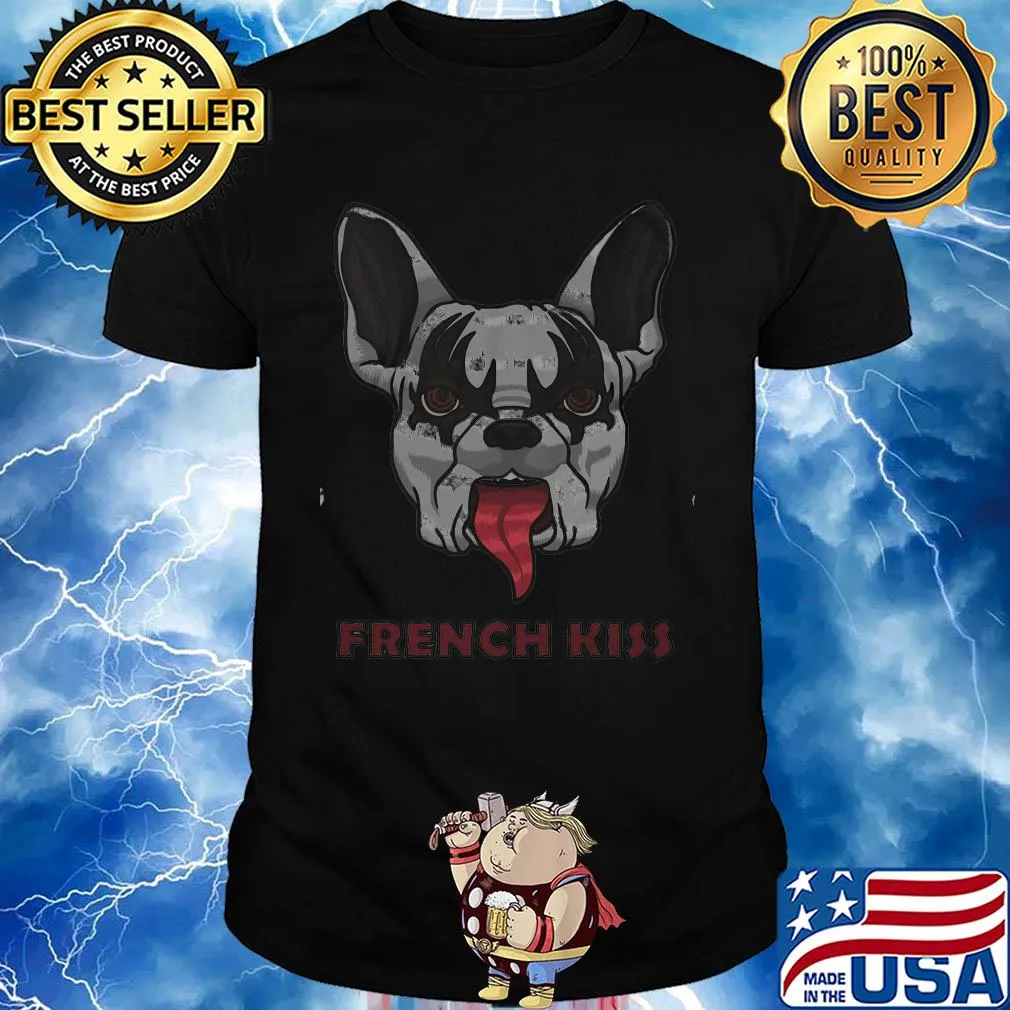 Dog black french kisss shirt