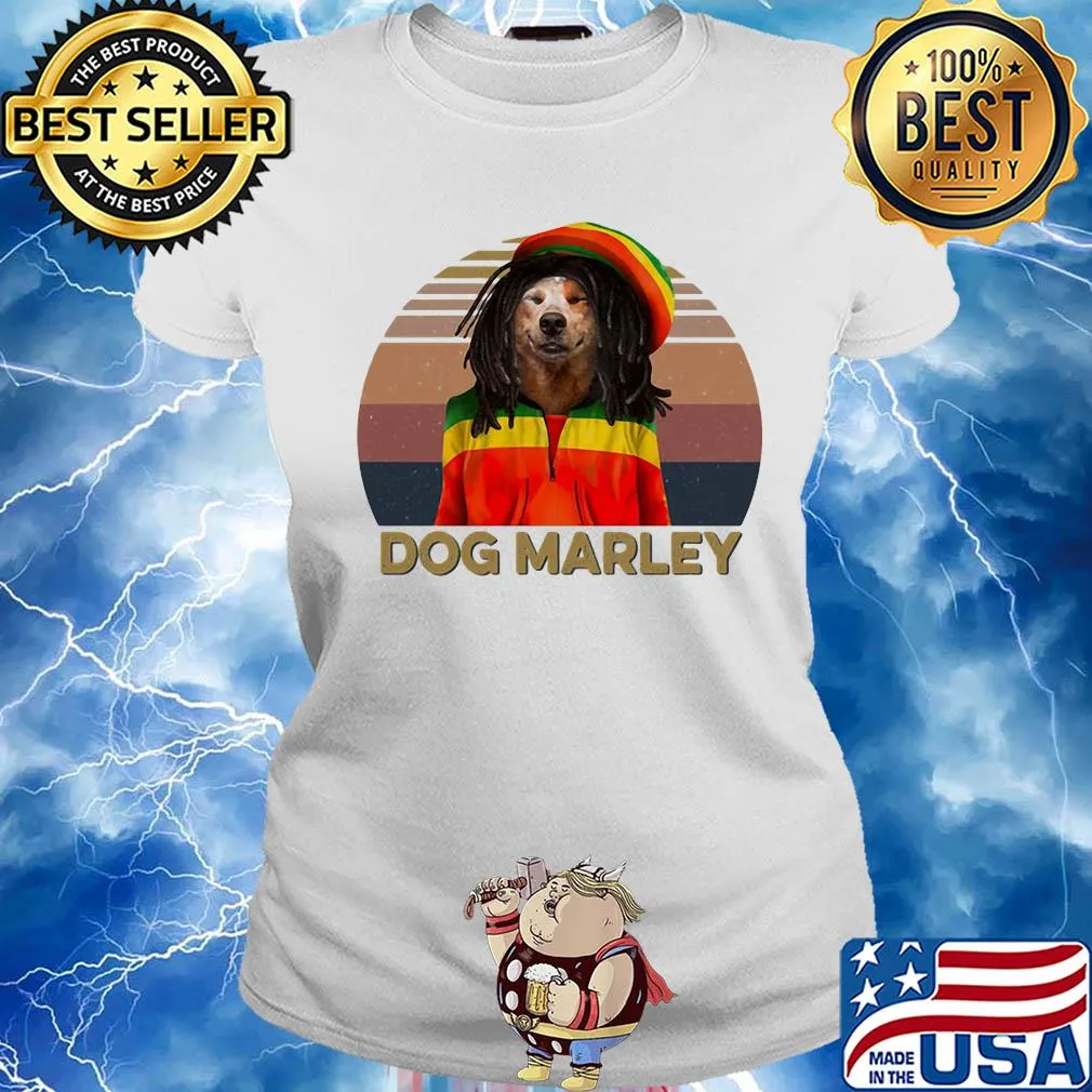 Dog marley vintage retro s Ladies tee
