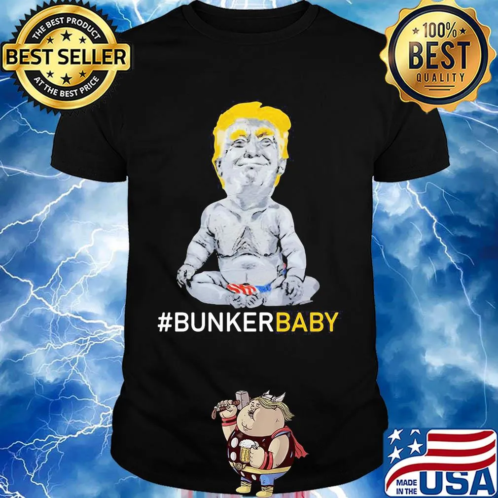 Donald trump bunker baby american flag independence day shirt
