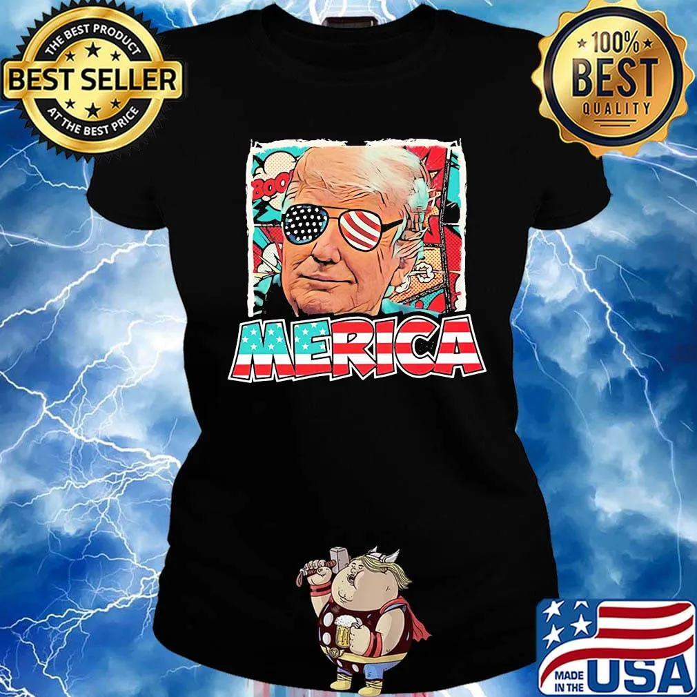 Donald trump merica american flag 4th of july independence day s Ladies tee