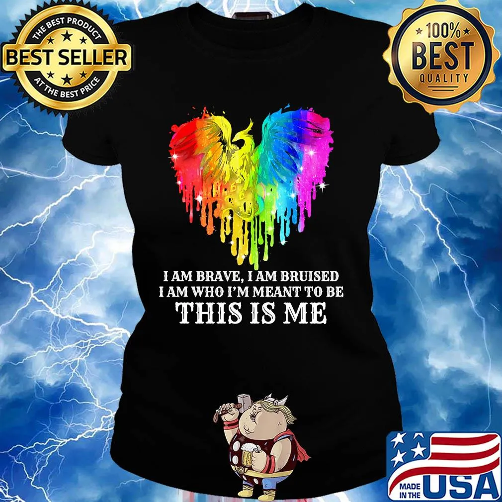 Dragon LGBT I am brave I am bruise I am who I'm meant to be this is me s Ladies tee