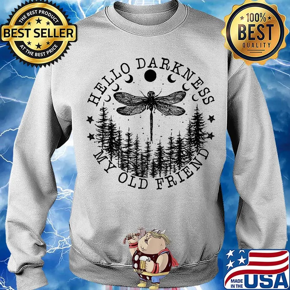 Dragonfly hello darkness my old friend tree s Sweater