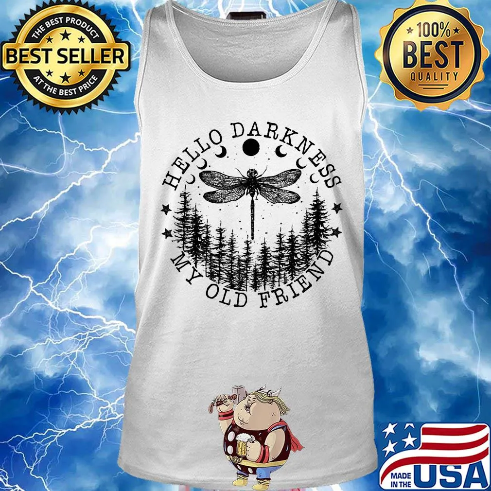 Dragonfly hello darkness my old friend tree s Tank top