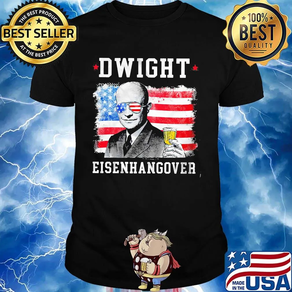 Dwight Eisenhangover drinking bee American flag shirt