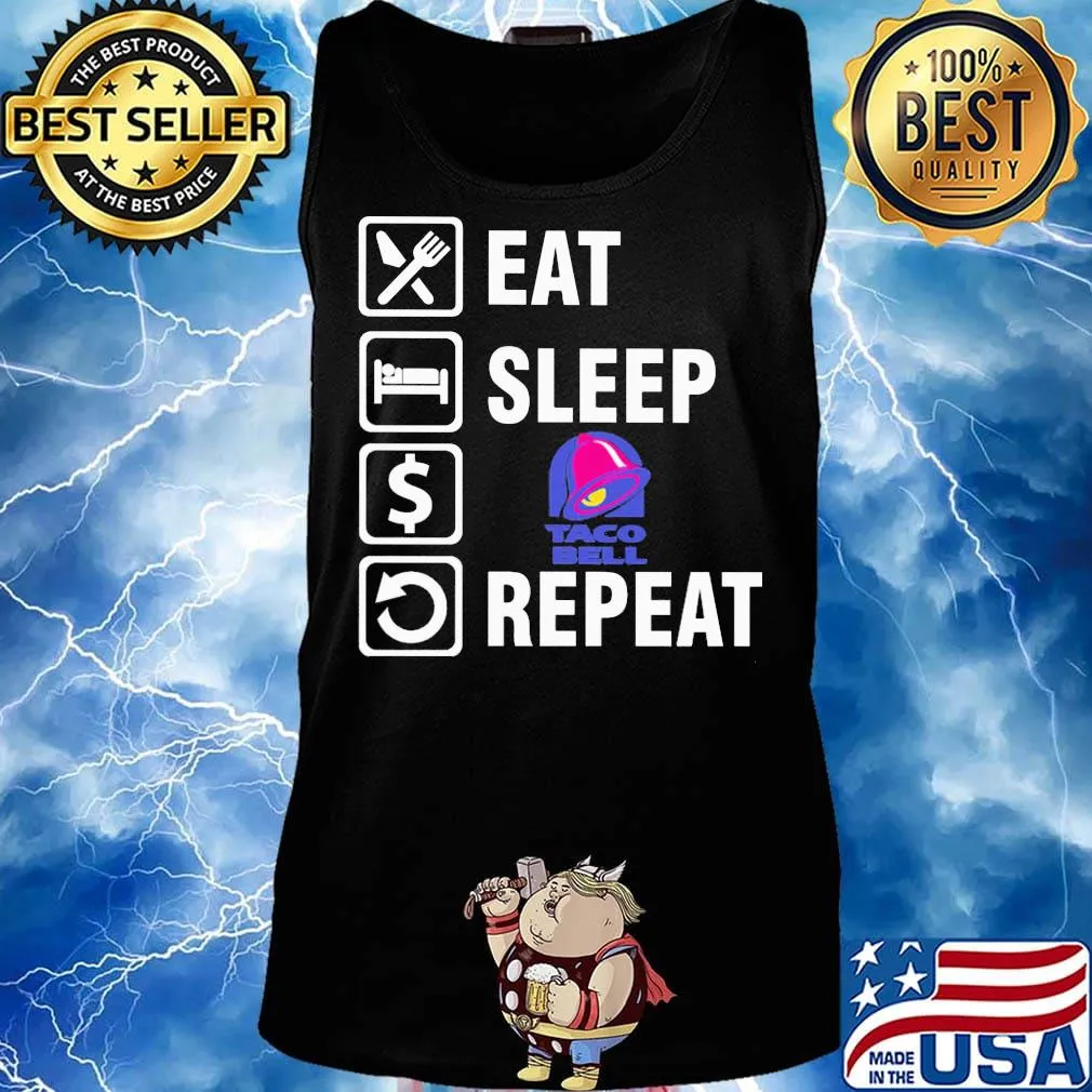 Eat sleep taco bell logo repeat s Tank top