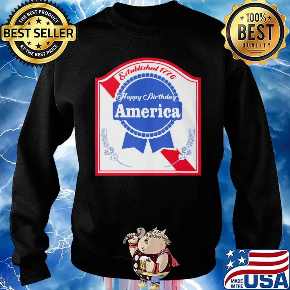 Established 1776 happy birthday america flag s Sweater
