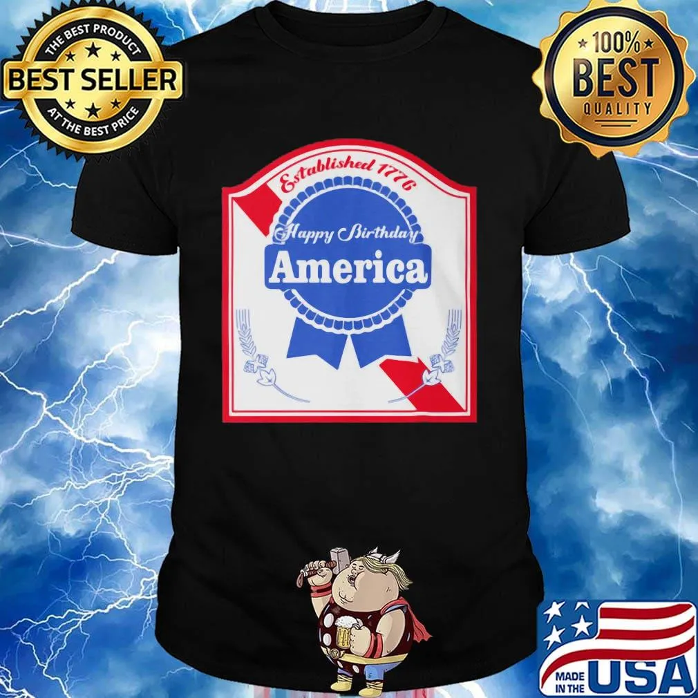 Established 1776 happy birthday america flag shirt