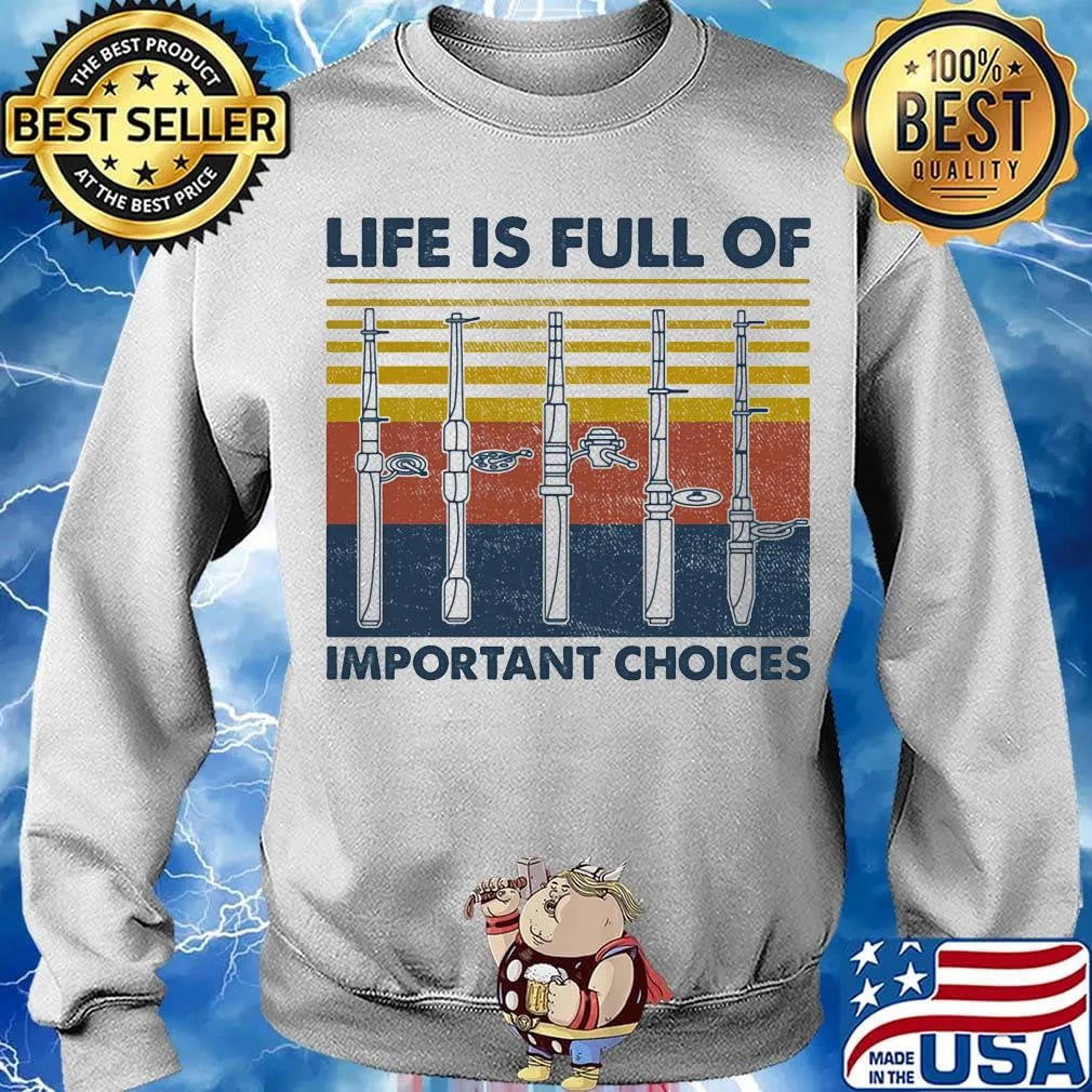 Fishing scale life is full of important choice vintage retro s Sweater